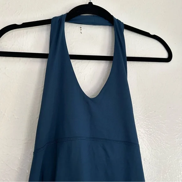 Patagonia Morning Glory Blue Halter Top Dress Tie Back Summer Athletic Hiking M - Picture 3 of 7